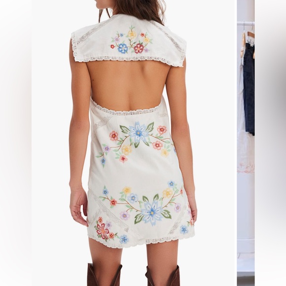 Free People Willow Embroidered Mini Dress - Picture 2 of 5